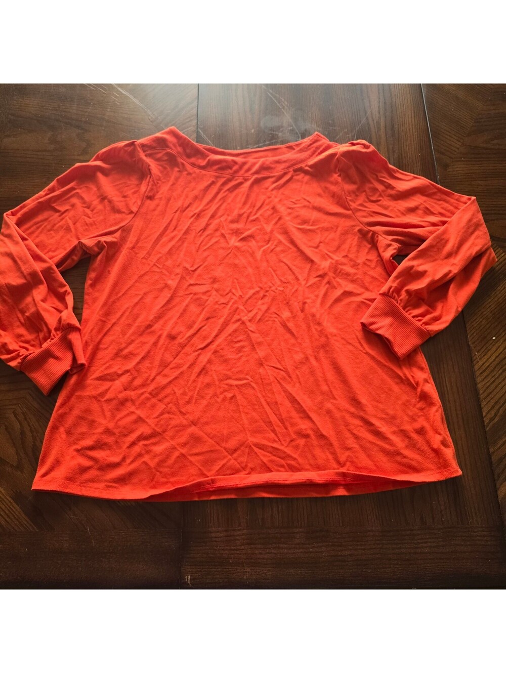 Croft and Barrow red long sleeve top womens XL